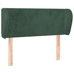 Tête de lit scandinave avec oreilles,meuble de chambre Vert foncé 93x23x78/88 cm Velours -MN53944