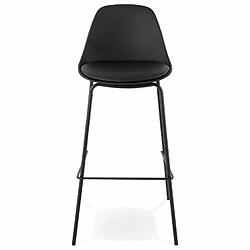 Alterego Tabouret de bar 'COOKIE' noir style industriel