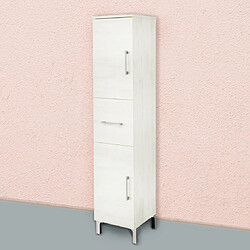 Kiamami Valentina MEUBLE DE SALLE DE BAINS SUR PIED 150CM BLANC EFFET BOIS | RIMINI 