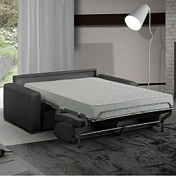 Avis Inside 75 Canapé 3 places express MASTER 140cm matelas 18cm sommier lattes RENATONISI microfibre gris graphite