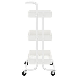 Acheter Maison Chic Desserte de cuisine | Chariot de cuisine | Meuble de rangement roulant 3 niveaux Blanc 42x35x85 cm Fer et ABS -GKD65105