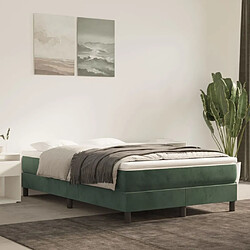 vidaXL Sommier à lattes de lit et matelas Vert foncé 120x200cm Velours 