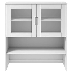 Avis vidaXL Dessus de buffet MOLDE Blanc 90x35x100 cm Bois massif de pin