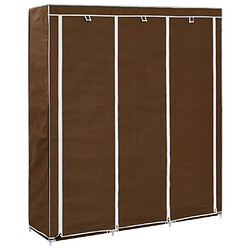 vidaXL Armoire avec compartiments et barres Marron 150x45x175 cm Tissu 