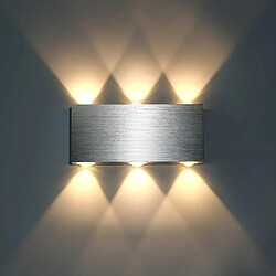 Stoex Applique Murale Led Moderne 6W Applique Murale D'Intérieur en Aluminium, Pour Salon, Chambre À Coucher, Couloir, Blanc Chaud