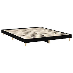 Maison Chic Lit adulte - Lit simple Cadre de lit,Structure du lit Contemporain noir 120x200 cm bois d'ingénierie -MN25038 pas cher