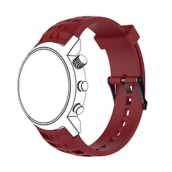 Wewoo Bracelet pour montre connectée Dragonne de remplacement en silicone SUUNTO Terra Vin rouge 