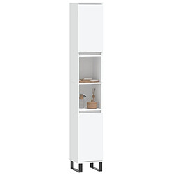 Avis Maison Chic Armoire de salle de bain,Meuble de rangement,Meuble haut blanc 30x30x190 cm bois d'ingénierie -GKD777470