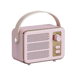 Yonis Mini Enceinte Bluetooth Rose Retro HIFI Portable Son Stéréo Haute Fidélité Mini Enceinte Bluetooth Rose Retro HIFI Haute Fidélité Son Stéréo 360° Portable YONIS