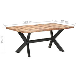 vidaXL Table de salle à manger 180x90x75 cm Bois avec finition miel pas cher