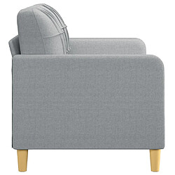 Avis vidaXL Canapé à 2 places Gris clair 140 cm Tissu