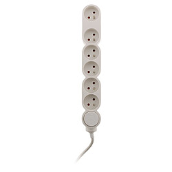 Bloc Home 6 prises 16A 2P+T avec interrupteur et fiche parafoudre - Blanc - câble HO5VV-F 3G1 1,5m - Zenitech