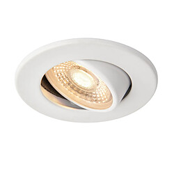 Saxby 500 CCT Lumière Inclinable 5W Encastré Downlight Peinture Blanc Mat