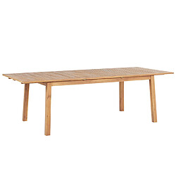 Beliani Table de jardin 180/240 x 100 cm Bois Bois clair CESANA