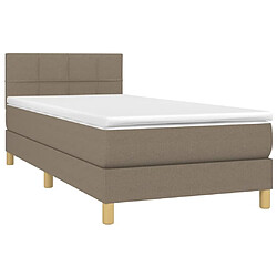 Avis Sommier à lattes LED,Cadre à lattes de lit avec matelas pour Adulte Taupe 80x200 cm Tissu -MN79239