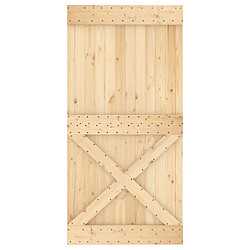 Avis vidaXL Porte NARVIK 100x210 cm bois massif de pin