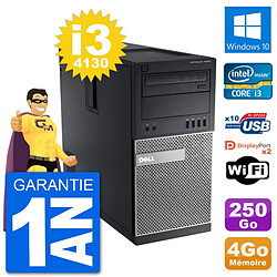 PC Tour Dell 9020 Intel Core i3-4130 RAM 4Go Disque Dur 250Go Windows 10 Wifi - Occasion