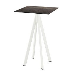 Materiel Chr Pro Mange-debout Infinity avec piètement blanc + plateau HPL 70x70 cm - Veba