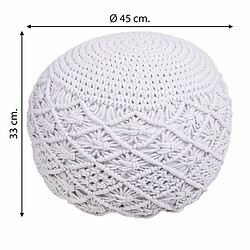 Acheter Pouf Alexandra House Living Blanc polystyrène 45 x 33 x 45 cm