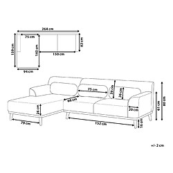 Avis Beliani Canapé d'angle SIMOS Beige clair