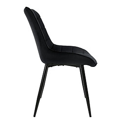 Avis ML-Design Lot de 4 chaises salle à manger cuisine noir en velours pieds acier noir 120 kg