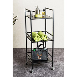 Pegane Etagère, Meuble étagère en métal coloris noir -longueur 35 x profondeur 35 x hauteur 92 cm pas cher