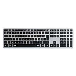 Satechi Clavier SLIM X3 Bluetooth USB-C AZERTY Rétroéclairé avec Pavé Numérique Gris 