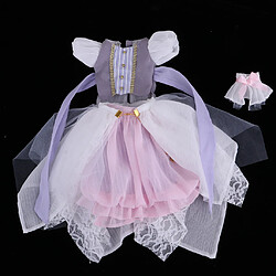 Robe De Soirée Féerique Robe Grise Avec Col Bowknot Pour Tenue De Poupée BJD 1/4 Vêtements pour poupées