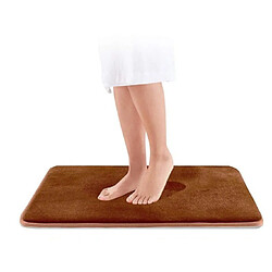 LUUCOZK Tapis de bain antidérapants absorbants à séchage rapide pour salle de bain - Couleur café-40 x 60cm