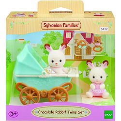 Acheter EPOCH - 5432 - Les jumeaux lapin chocolat et poussette double