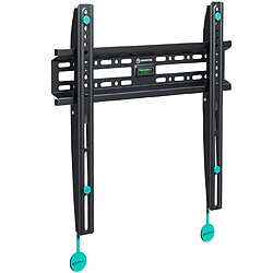 ONKRON Support Mural TV Fixe pour 32 - 65 Pouces TV & Ecrans, Accroche Television Mural Universel Poids de 50 kg - Fixation Murale TV Fixe avec VESA 75x75 - VESA 400x400/Porte TV Mural Fixe FM2-B Noir