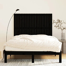 Avis Maison Chic Tête de lit scandinave pour lit adulte,Meuble de chambre murale Noir 146,5x3x110 cm Bois massif de pin -MN59350