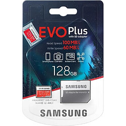 Evo Plus Carte mémoire Micro SD SDXC Classe 10 128 Go U3 100 Mo/S (MB-MC128HA APC)