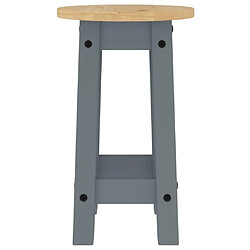 vidaXL Tabourets de bar lot de 2 gris bois massif de pin pas cher