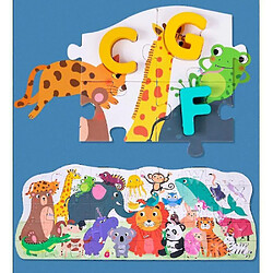 Universal Enfants apprenant des puzzles en bois chiffres lettres jeux de jouets éducatifs (lettres)