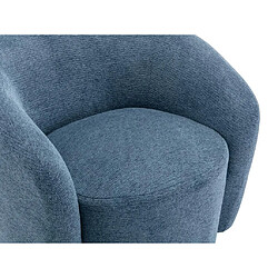 Acheter Vente-Unique Fauteuil pivotant en tissu texturé bleu VEREIDE