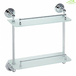 Bemeta - Maison De La Tendance Etagère de douche double murale RETRO en chrome et en verre 40x42x12 cm