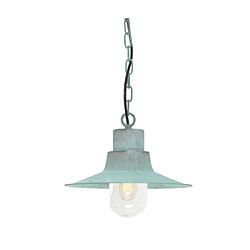 Elstead Lighting Suspension extérieur Sheldon Verre,Laiton massif Vert-de-gris