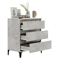 Acheter Maison Chic Buffet,Meuble de Rangement,commode pour salon,Cuisine Gris béton 60x35x70 cm Bois d'ingénierie -MN13151