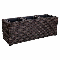 Cache-pot Alexandra House Living Marron Fer Rotin Plastique 18 x 18 x 48 cm 