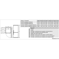 Acheter Réfrigérateur combiné 60cm 287l brassé inox - kgv33vleas - BOSCH