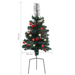 vidaXL Sapins de Noël artificiels d'allée 2 pcs 76 cm PVC pas cher