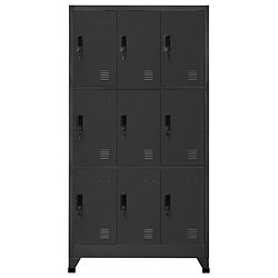 vidaXL Armoire à casiers Anthracite 90x45x180 cm Acier