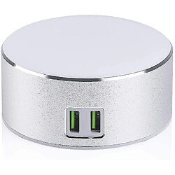 Universal Lampe intelligente LED tête de lit téléphone portable chargeur dimmable tête de lit/lumière de nuit niveau 3(Argent)