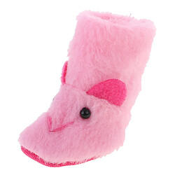 Chaussures de bottes de neige en peluche mignon de 1/6 pour 12 '' blythe dolls pink Chaussures de poupée