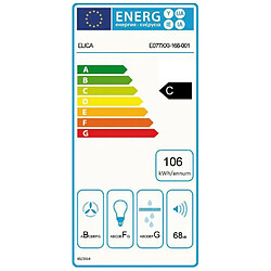 Hotte décorative inclinée 55cm 603m3/h inox - prf0034012a - ELICA