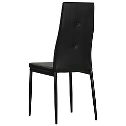 Acheter vidaXL Chaises à manger lot de 4 noir similicuir