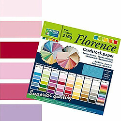 Vaessen Creative 2923-104 Florence Scrapbook de 24 Feuilles Papier Multicolore 15 x 15 x 0,8 cm