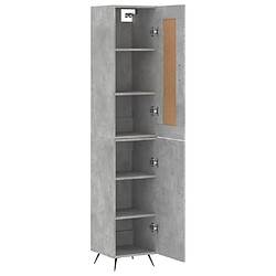 Avis vidaXL Buffet haut Gris béton 34,5x34x180 cm Bois d'ingénierie