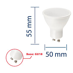 Avis VELAMP Ampoule LED SMD, spot GU10, 230V, 6W / 490lm, 3000K, 110°